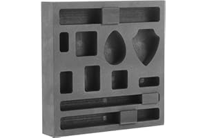 BESTYASH Graphite Ingot Mold 11 Holes Movable Baffle Metal Casting Mold for Jewelry and Precious Metals