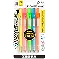 Zebra Pen Z-Grip Retractable Highlighter Marker Set, Chisel Tip, Assorted Neon Colors, 5-Pack