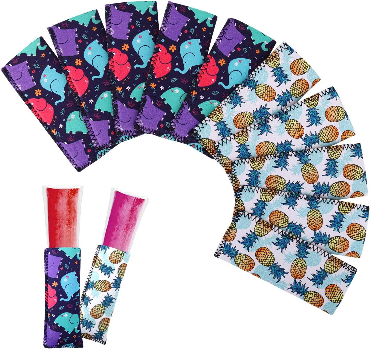 Nuovoware Ice Pop Sleeves, [10Pack] Neoprene Freezer