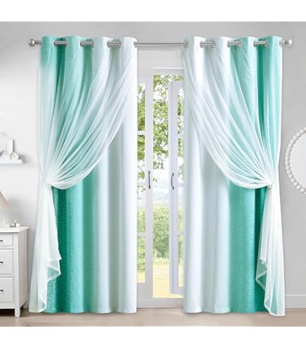 Juego De 2 Cortinas De Voile Para Ventanas Pequeñas, Con