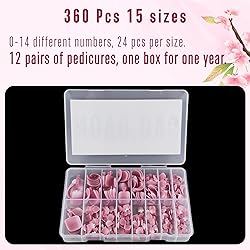 NOVO OVO Fake Toe Nail Tips Press on, French Tip