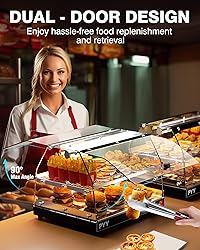 PYY Commercial Food Warmer Display, 2-Tier Electric