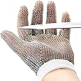 Dowellife Chainmail Glove, Cut Resistant Glove Food Grade, Stainless Steel Mesh Metal Glove Knife Cutting Glove for Butcher, Oyster Shucking Kitchen Mandoline Chef Slicing Fish Fillet (Small)