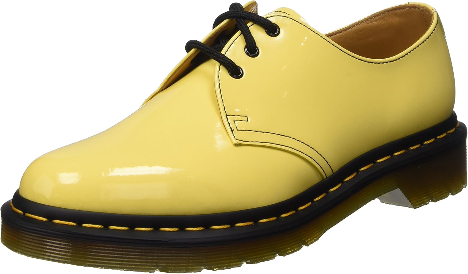 Dr. Martens 1461 Patent Acid Yellow, High Neck Shoes Unisex Adult