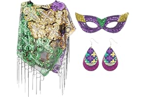 Fumwase 3Pcs Mardi Gras Costume