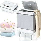 Jripae 35L Towel Warmers for Bathroom, Foldable Towel Warmer, Bucket Hot Towel Warmer Spa with Dryer, Delay Timer & Dry/Heat Modes - Fits Robe, Blanket or Large Towels, PJ's