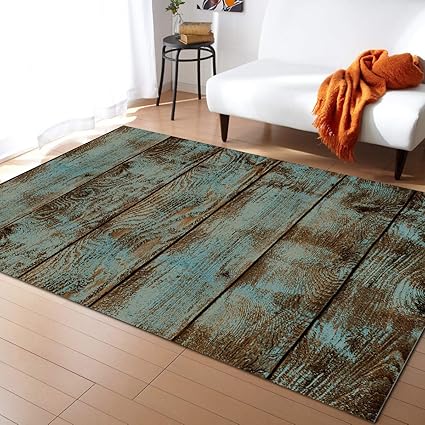 Amazon Com Karola Area Rug Rustic Old Barn Wood Pattern Area