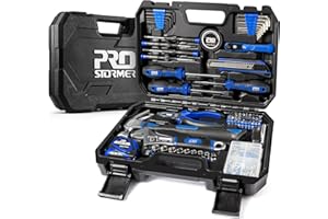 Prostormer 160-Piece Home Repair Tool Set, General Household Hand Tool Kit with Toolbox Storage Case for House, Garage, College Dorm and Office (Blue)