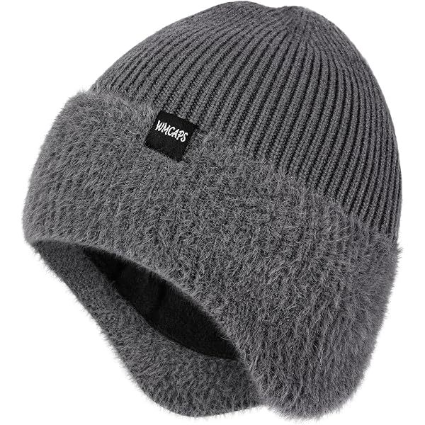 Amazon.com: Wmcaps Winter Beanie with Brim and Ear Flaps  display picture 1