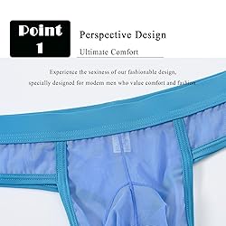 ZAIGGUT Mens Thongs Sexy Underwear See Through G