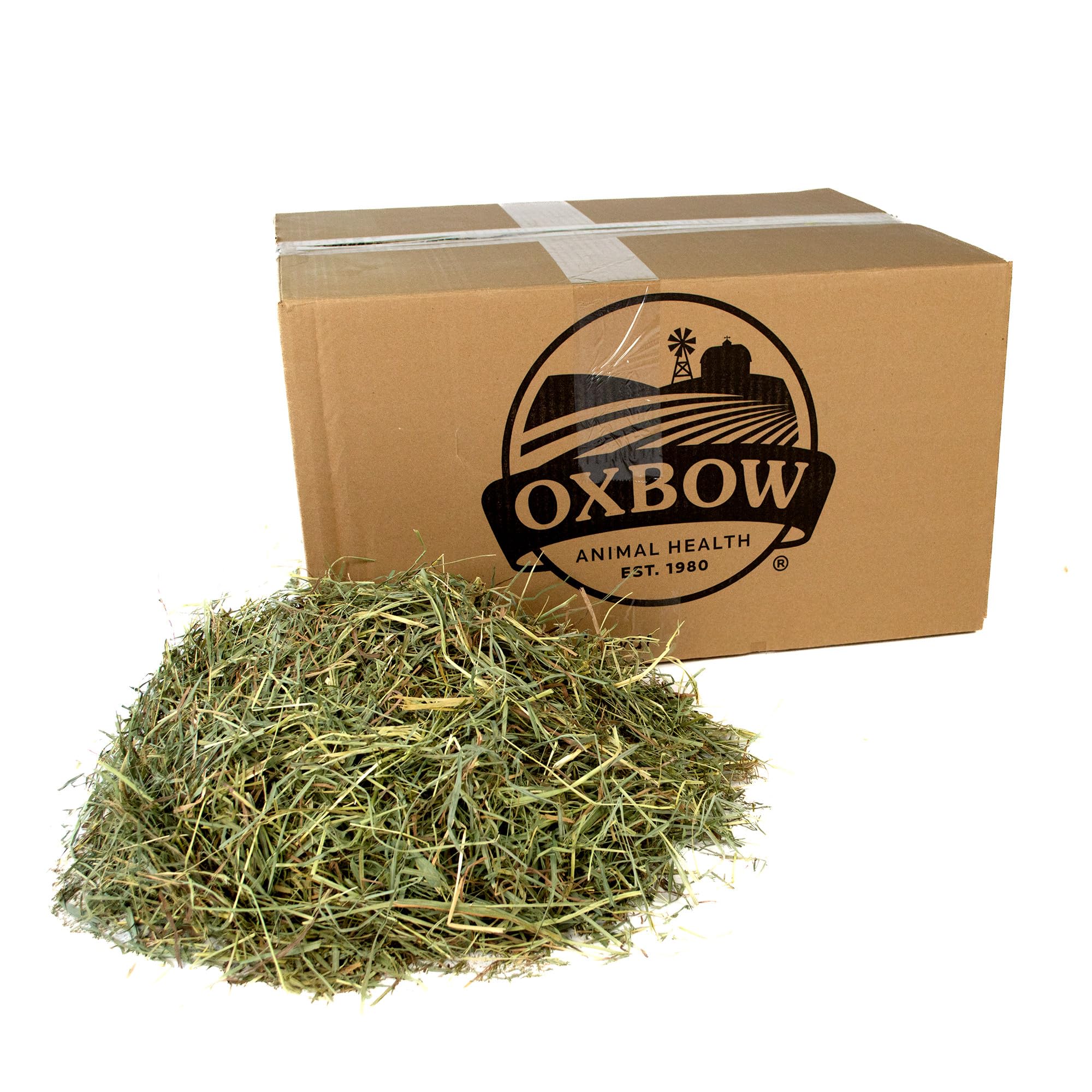 Oxbow Animal Health Orchard Grass Hay - All Natural Grass Hay for Chinchillas, Rabbits, Guinea Pigs, Hamsters & Gerbils - 25 lb.