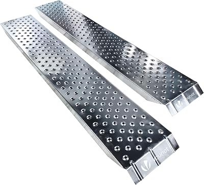 VOUNOT Steel Load Ramp Pair 400 kg 135x23 cm Motorcycle Scooter Quad