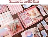 Draupnir Pink Cute Kawaii Scrapbook Kit 348pcs A6 Grid Notebook 256 pages view 6