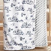 Tegeme Western Baby Blanket Cowboy for Boys Girls Nursery Room Decor, 30 x 40 Inches Soft Baby Receiving Blankets, Warm Lightweight Nursery Western Stuff for Newborn Toddlers Son Daughter(Blue)