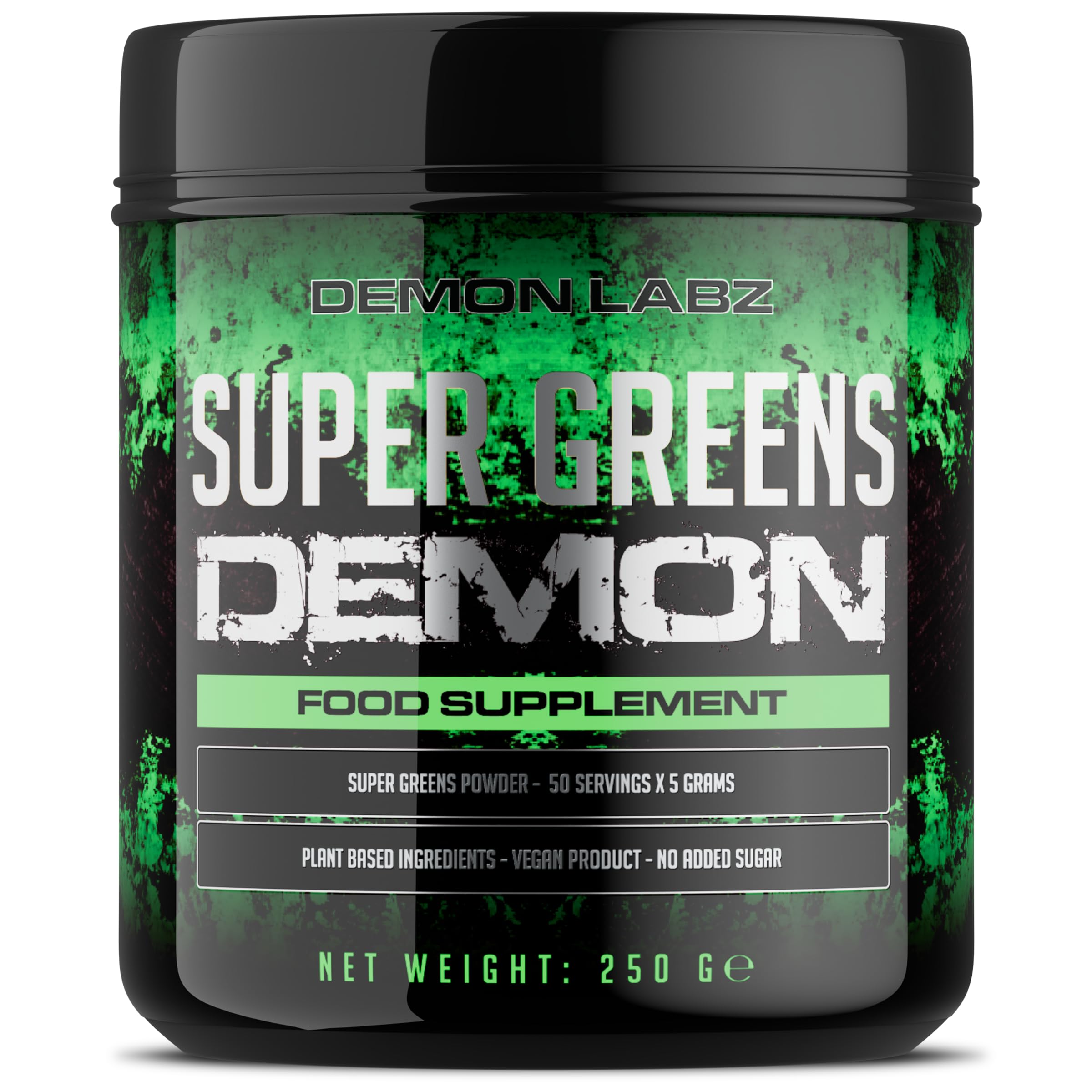 Super Greens Demon – Packed Full of Vegetables and Superfoods, Vegan & Vegetarian Friendly, Superfood Powder with No Artificial Ingredients or Bulking Agents (250g, 50 Servings)