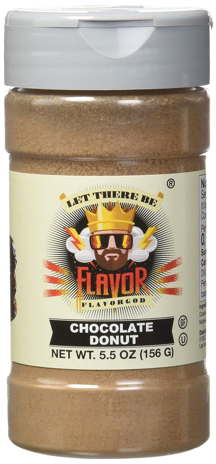 Flavor God - Gluten Free Zero Calories Seasoning - Great For Meal Prep, Diet (Chocolate Donut Seasoning), 5.5 Ounce