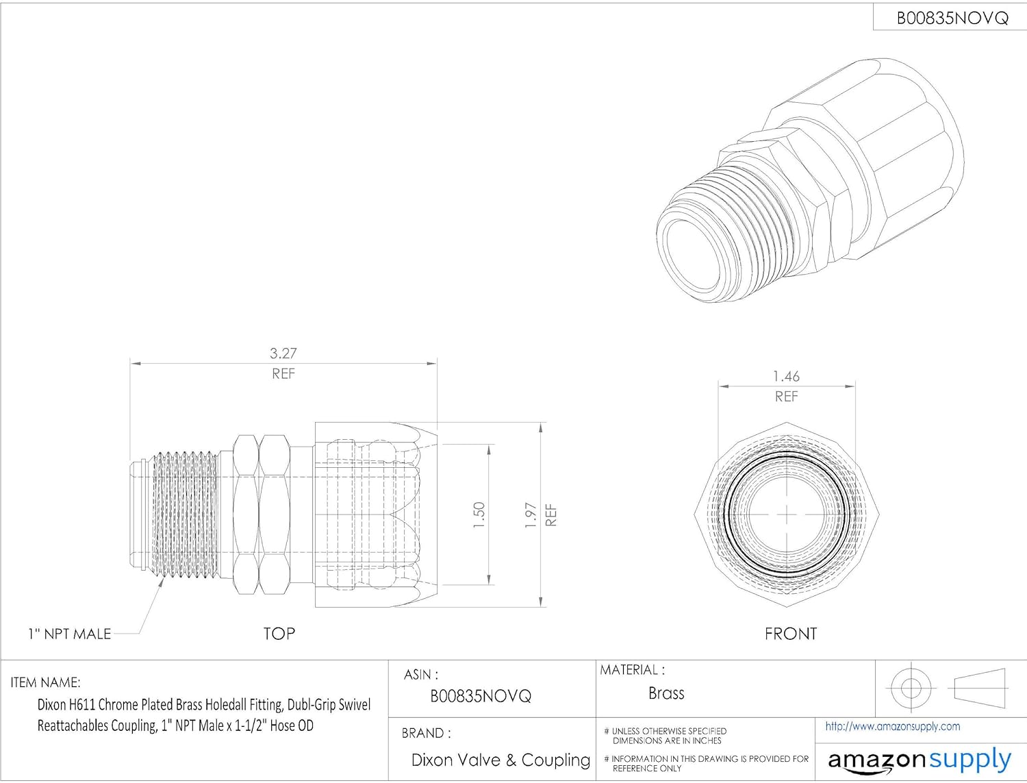 Brand: Dixon Valve & Coupling
