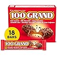 100 Grand Crispy Milk Chocolate with Caramel, Full Size Individually Wrapped Candy Bars, 1.5 oz each, Bulk 18 Count Box