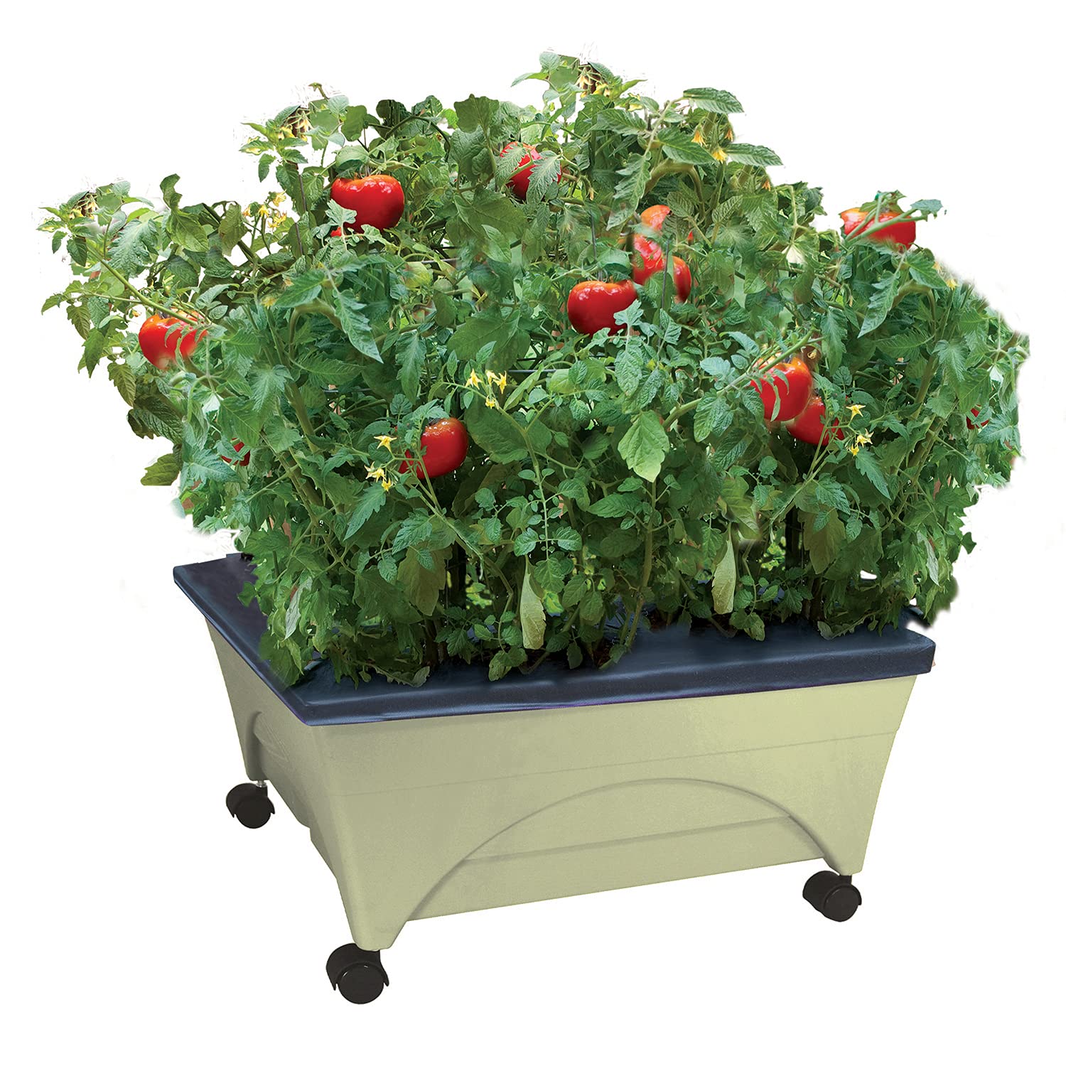 Photo 1 of Emsco Group 2342-1HD City Picker Self Watering and Improved Aeration – Mobile Unit with Casters-Sand Raised Bed Grow Box