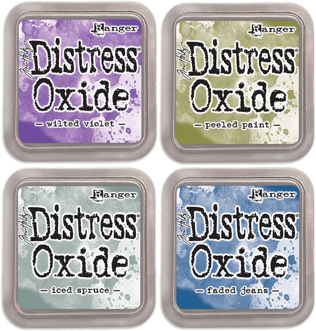 NEW Ranger Tim Holtz Distress Oxide 4 Ink Pads: WILTED + ICED + FADED + PEELED