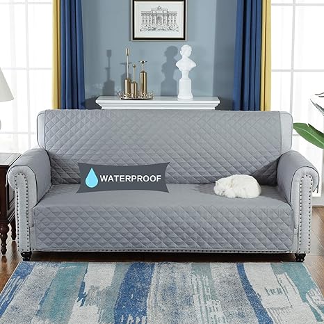 yeshome sofa cover slipcovers quilted upgrade anti slip couch covers waterproof sofa protector with elastic strap furniture cover for dogs pet