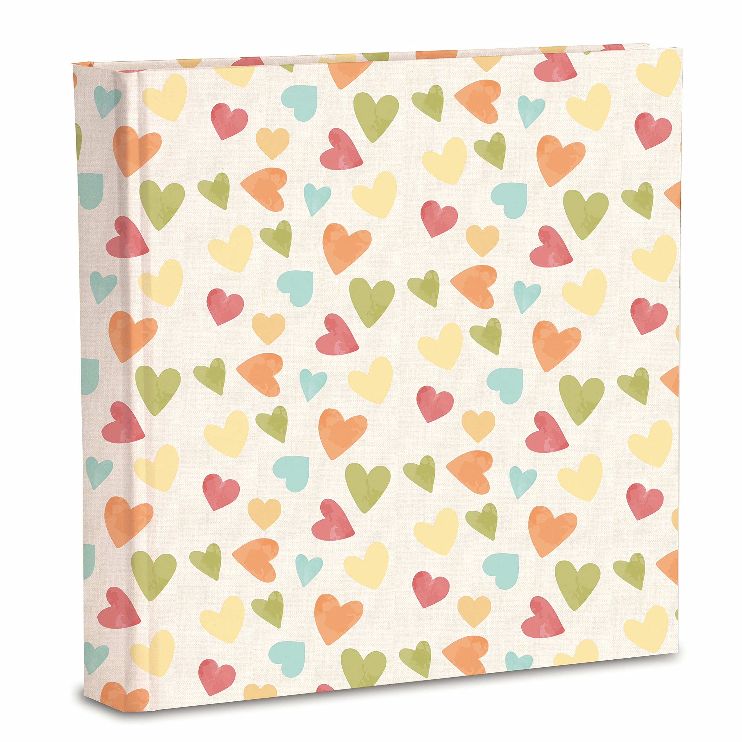 Photo Album 31x31/40fg (80 Pages) in Cardboard Interspersed with Tissue Paper Cover with Matte Laminated Finish, Hearts