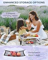 Sportneer Folding Camping Table 60x40 cm Adjustable 4 Height Positions view 6