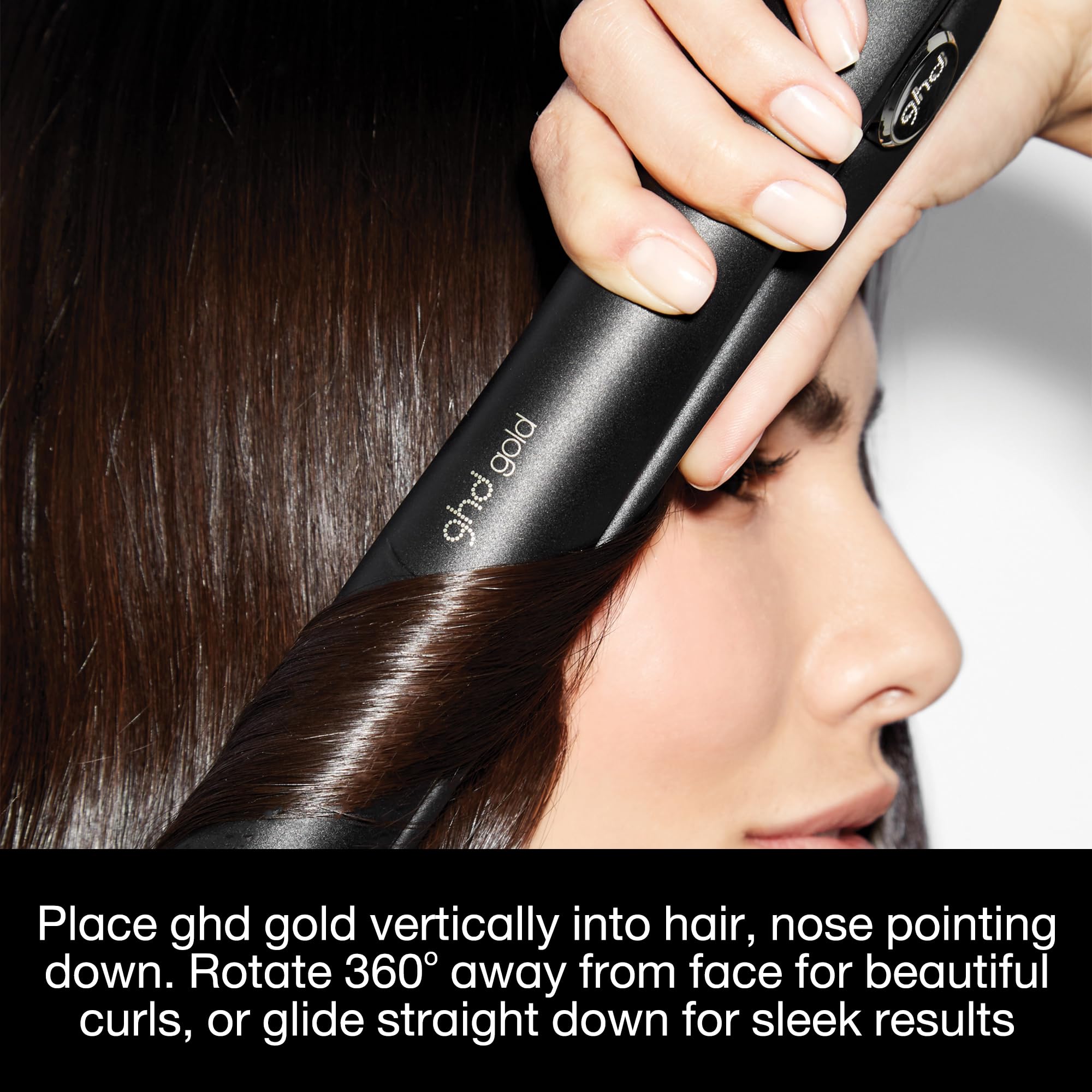ghd Gold Hair Straightener & Styler - Professional Styling, for Sleek, Smooth Styles with More Shine - for All Hair Types (UK Plug)