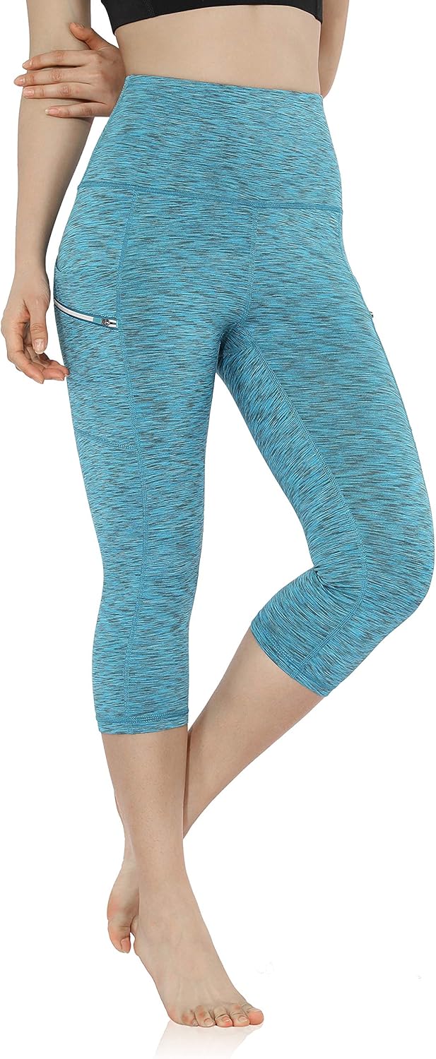 ODODOS Women's High Waisted Full-Length Dual Pockets Workout Leggings, Yoga Running Gym Athletic Leggings: Clothing