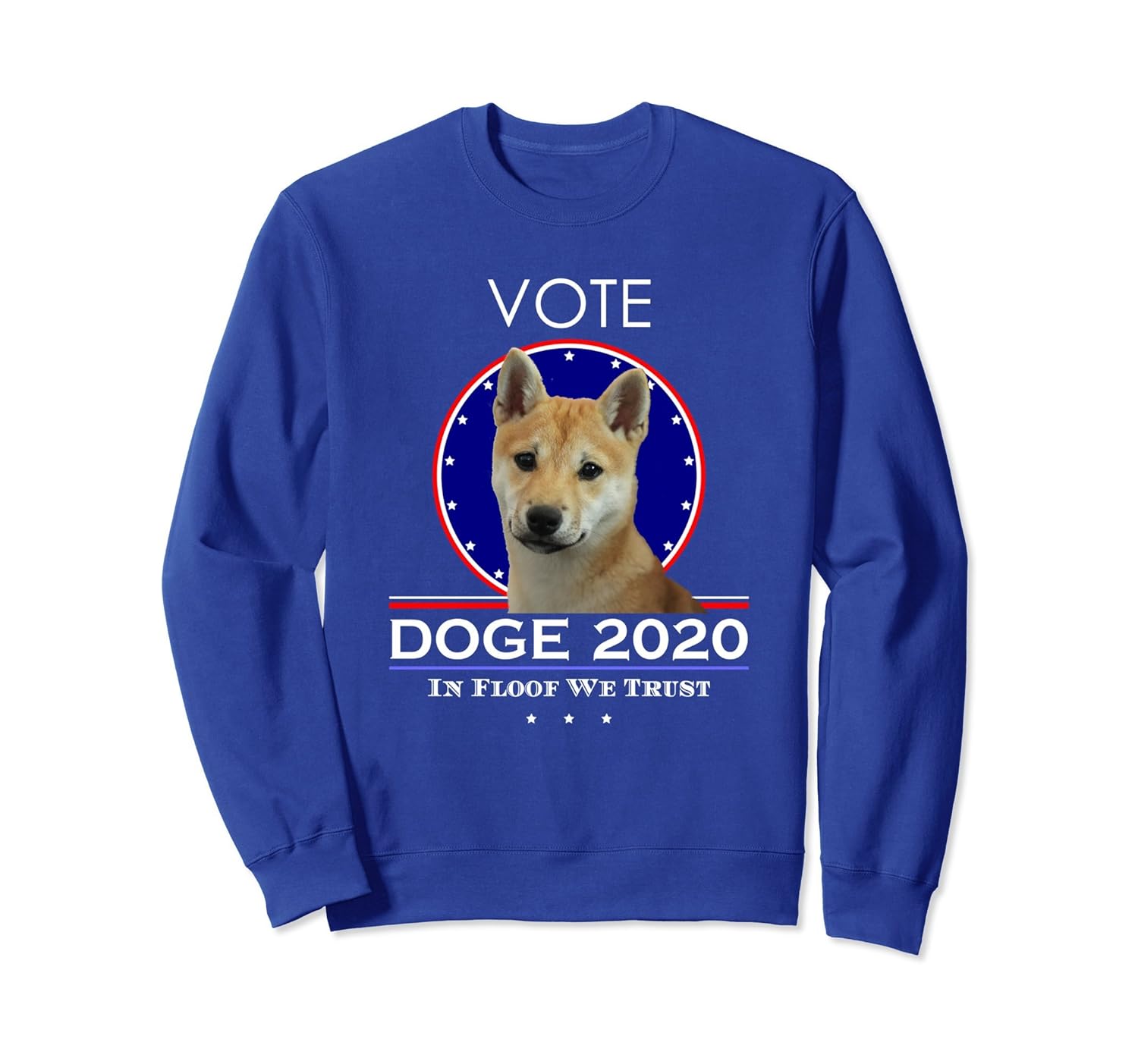 Shiba Inu Sweatshirt Funny Doge 2020 Politics Floof We Trust-anz