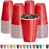 DecorRack Red Plastic Cups, 12 oz Disposable