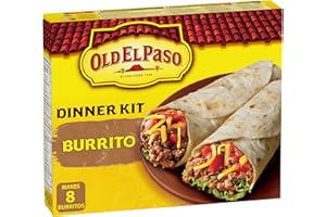 Old El Paso Burrito Dinner Kit, Box Includes 8 Soft Tortillas, Mild Burrito Sauce and Burrito Seasoning Mix, 510 Grams Packag