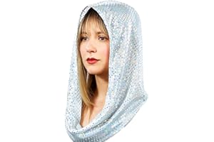 Bazeen sequin unisex rave hood/festival outfit/hood, sparkly bandana Rave Accessories, Rave Gear