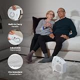CUQOO 2KW Fan Heater with 2 Heat Settings and Cool Function Upright Electric view 5