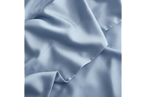 DOZ BY SIJO DOZ Flat Sheet, 100% Viscose derived from Bamboo, Organically Grown, Buttery Soft, Cooling Sheets, High GSM, 1 Top Sheet Only (Sky, King/Cal King)
