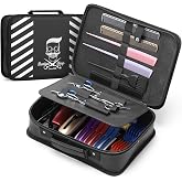Segbeauty Barber Carrying Case, 11.8 x 8.5in Hair Styling Travel Tool Bag, Professional Salon Hair Cutting Grooming Kit Storage Organizer for Clippers, Scissors, Barber Supplies