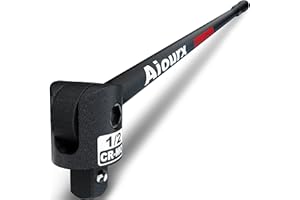Aiourx 1/2" Drive 25-Inch Breaker Bar, Heavy Duty Extension Breaker Bar with 250° Rotating Head, Laser Etched Marking, Auto a
