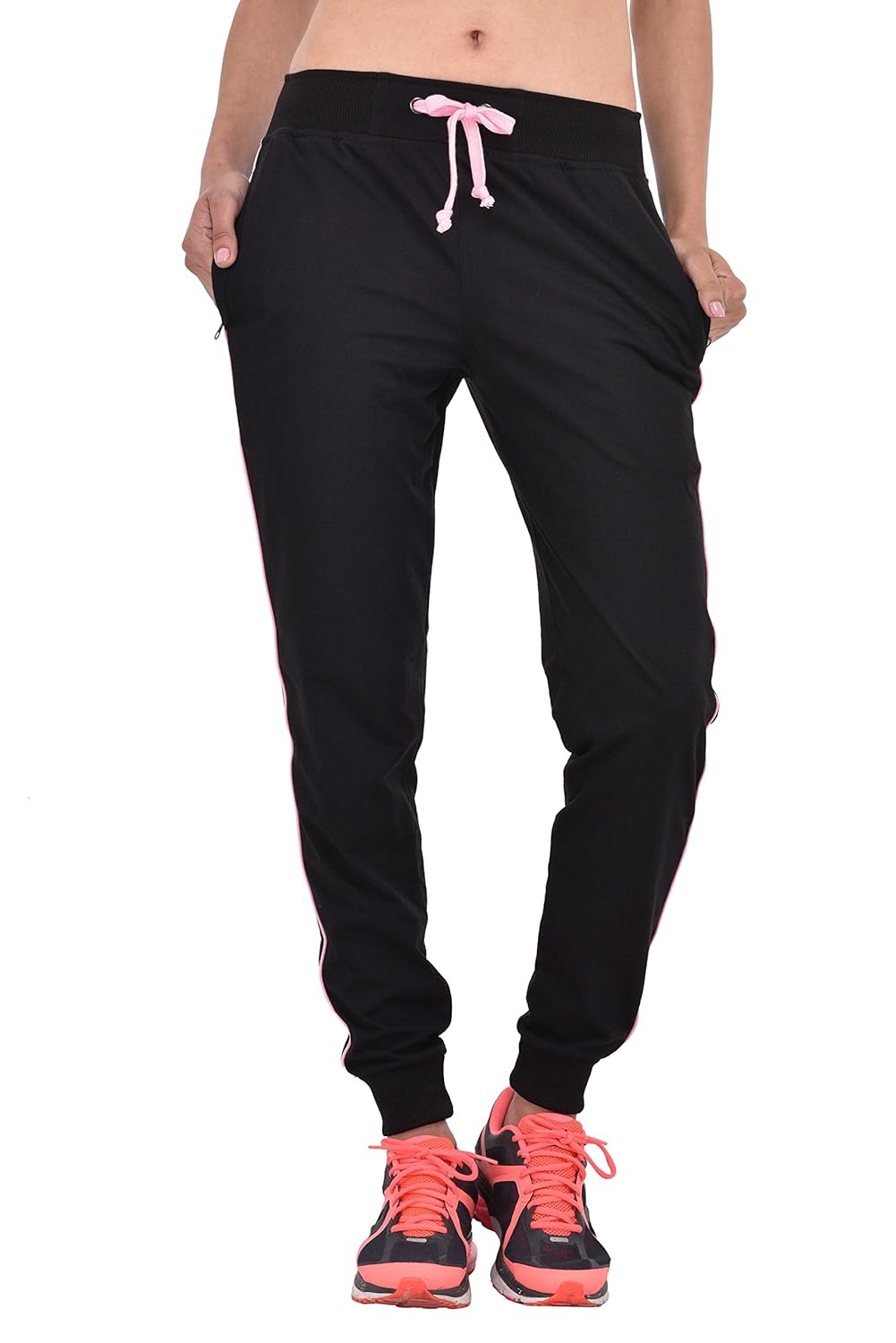 thread swag women&rsquo;s cotton track pant (lounge pant) - black color