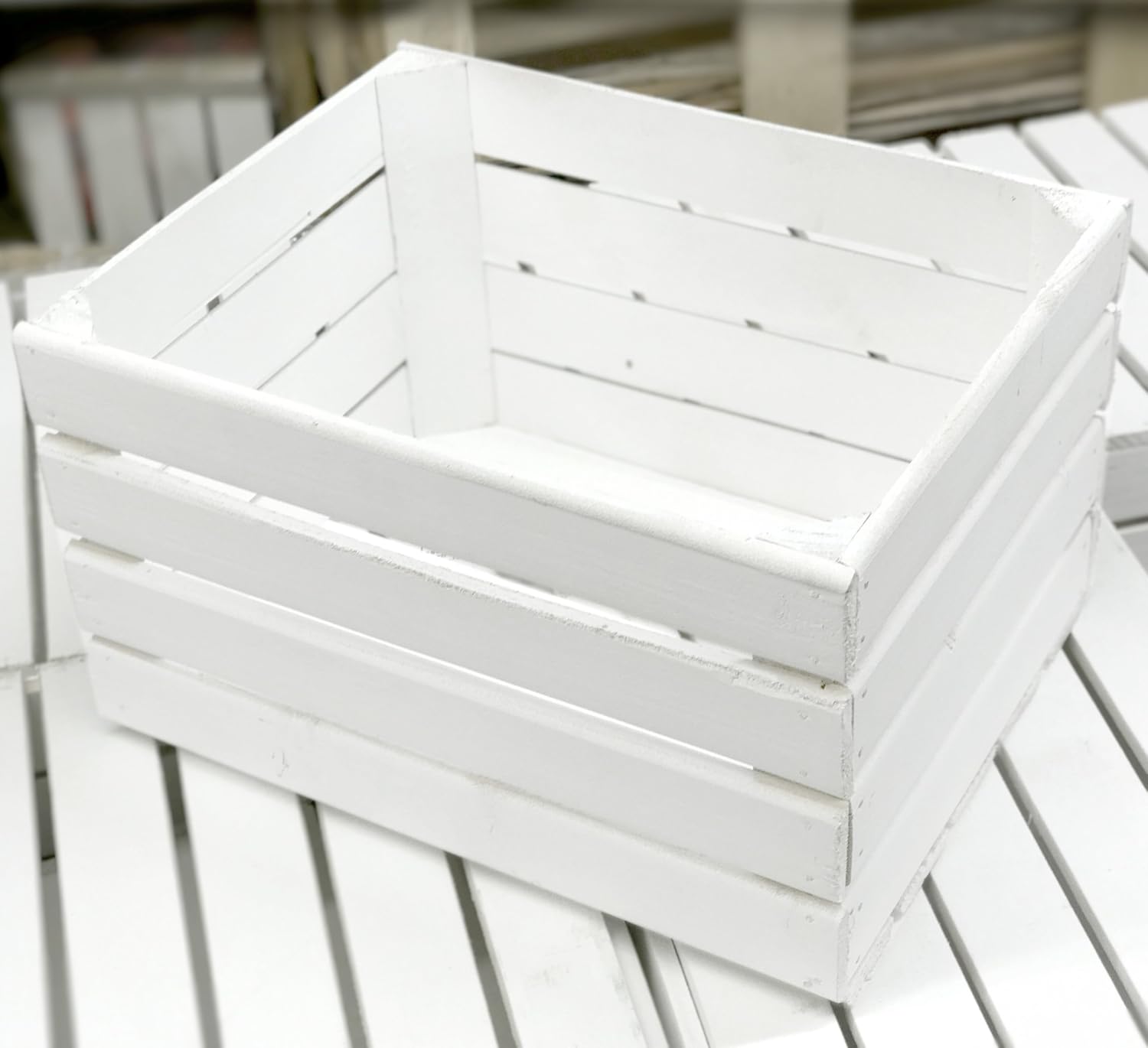 4 pcs massive cajas de fruta blanca + + + blanco: Amazon.es: Hogar
