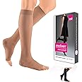 mediven sheer & soft for Women, 30-40 mmHg Calf High Open Toe Compression Stockings, Natural, III-Standard