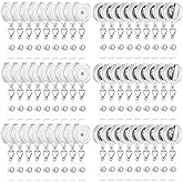 Mimorou 150 Pcs Clear Retractable Badge Reels Round ID Badge Holders Reels Clip with Alligator Swivel Clip for Nurses Volunteer School Office Supplies