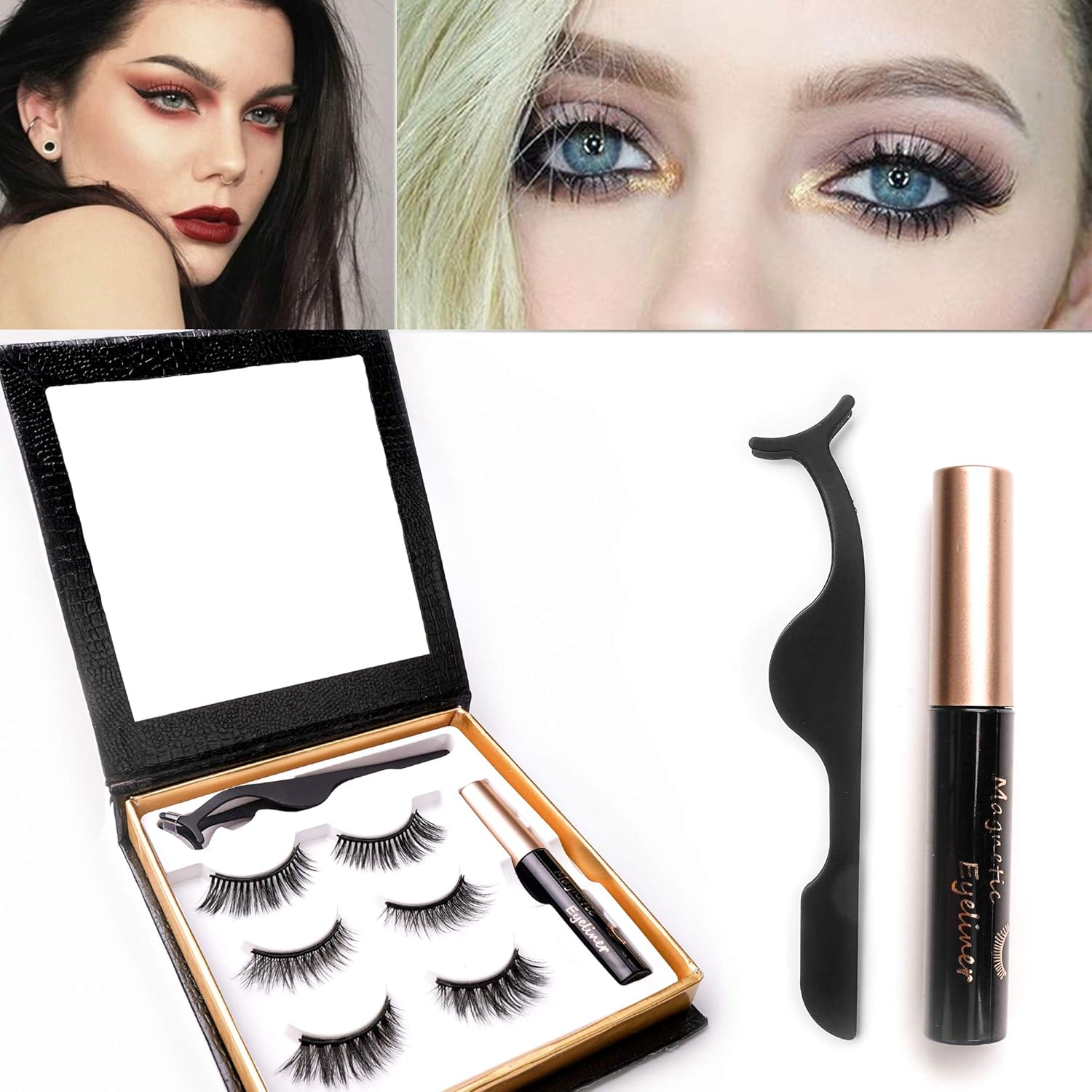 VIEYEVE Eyeliner and Eyelashes Kit, 3D