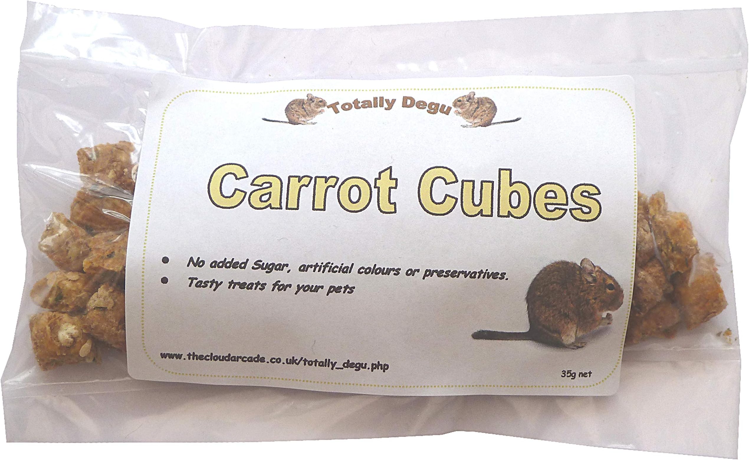 Good Degu Carrot Cubes- Degu treats 2-pack