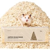BUCATSTATE 35L Aspen Bedding, Ultra-Fine Shavings for Small Animals | 100% natural <5mm aspen shavings for hamsters, snakes &amp; chinchillas. Low-dust, odor-control &amp; ideal for burrowing pets.