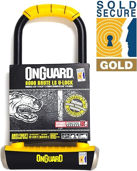 sold secure gold bicycle lock