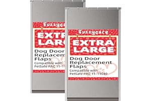 FUZZYCARE 2PACK Extra Large Dog Door Replacement Flap with Screws,Doggie Door Replacement Flaps Compatible with PetSafe Freedom Doggie Doors PAC11-11040, 13 1/8" X 24 7/8", Flexible, Weather Resistant