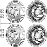 16" 8 Lug Wheel Simulators, 304 Stainless Steel, Fit for 1974-2000 Chevy GMC3500; 1974-1998 Ford F350; 2008-2021 (17 Not Fit) E350/E450 Van; 1974-1999 Dodge Ram3500