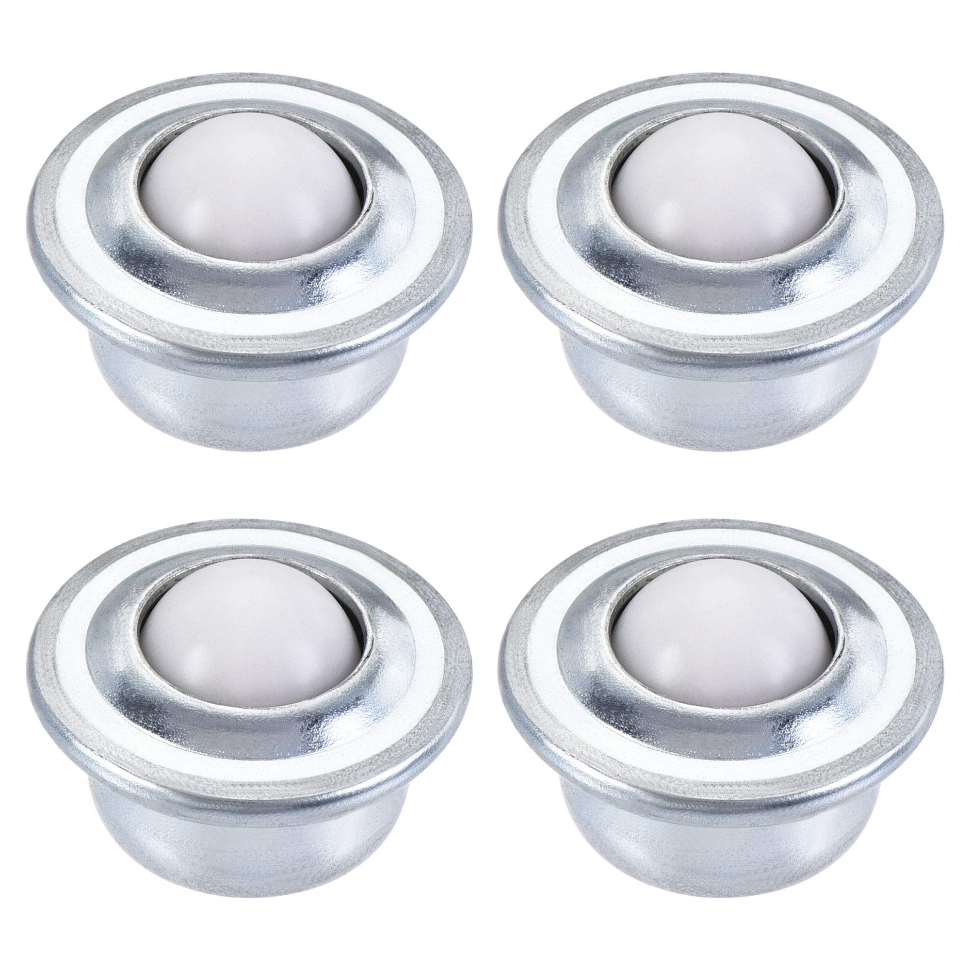 sourcing map Ball Transfer Bearing Unit 12mm 17Lbs Nylon Drop-in Type for Transmission Pack of 4