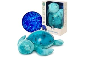 Cloud b Tranquil Turtle Aqua - White Noise Machine Baby, Baby Night Light & Portable White Noise Machine - Soothing Ocean Wav