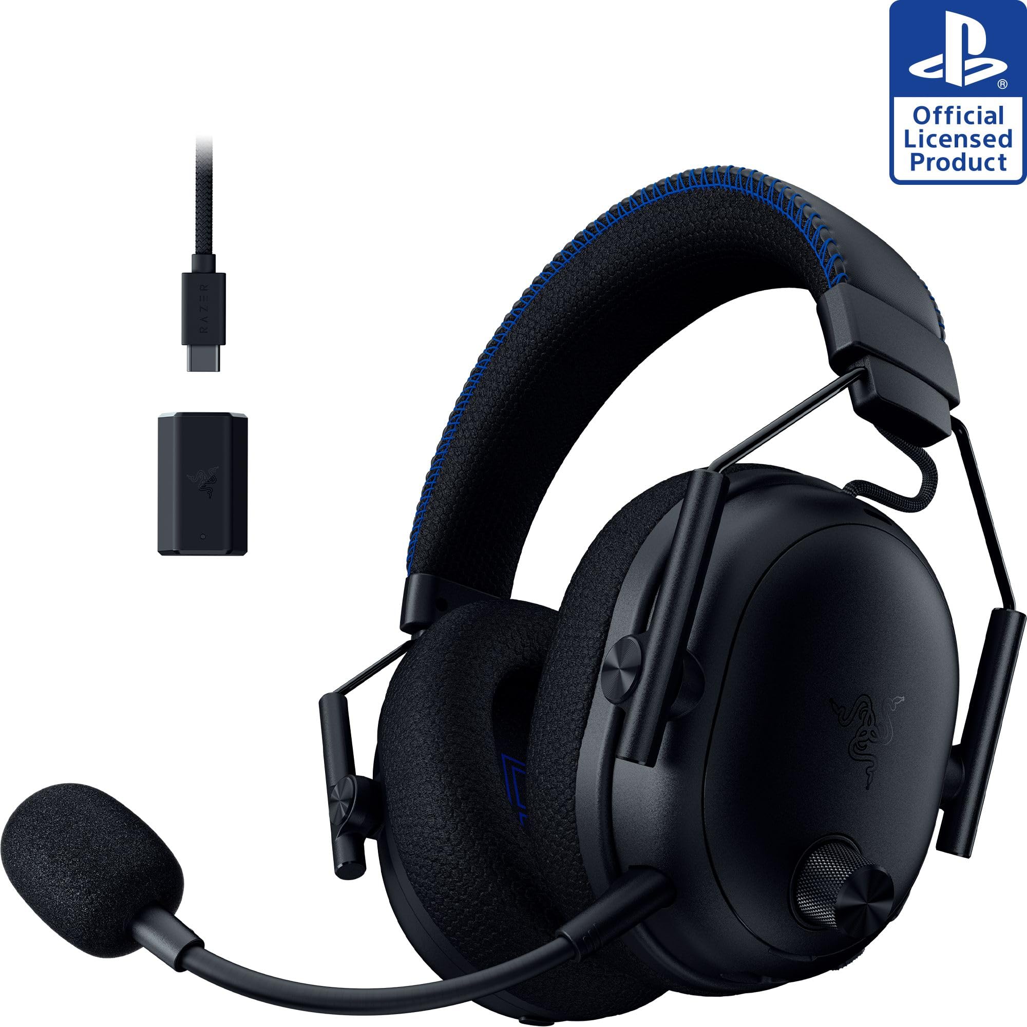 Photo 1 of Razer BlackShark V3 Pro Wireless ANC Gaming Headset for PS5: Full Band Mic - 50mm Drivers - 2.4 GHz, Bluetooth, 3.5mm - Works with PC, Mac, Nintendo Switch, Smartphone - Long Battery Life - Black